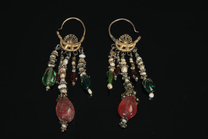 0455 khalka (ear-rings)Bukhara , nineteenth century